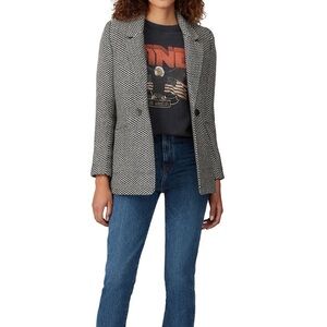 ✨ Anine Bing Fishbone Blazer in Black & White ✨